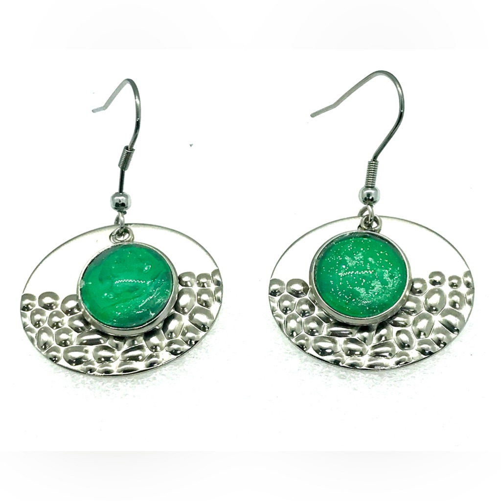 Handmade Wide Square Drop Earrings Stainless Steel Nse 20$